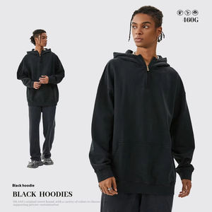 Sudadera con Capucha de Punto 100% Algodón para Hombre TL460, Otoño Invierno, 460G, con Cierre Decorativo, Corte Holgado, Estampado Digital - Product Image 1