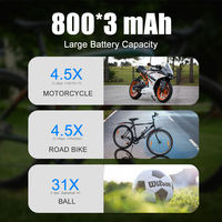 Compresseur d'air portable pour pneus, mini pompe à air numérique rechargeable sans fil, compresseur électrique à longue autonomie pour moto et véhicule