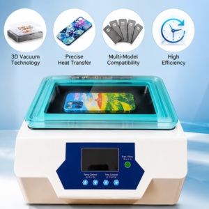 Máquina de sublimación 3D al vacío para estampado de carcasas de teléfono, combo de máquina de impresión para transferencia de diseños personalizados de fundas móviles DIY - Product Image 2