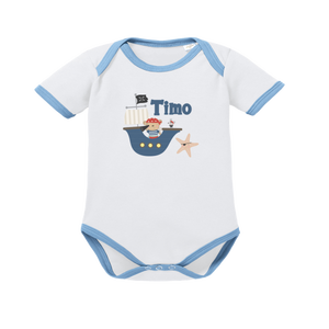 Body per neonato con nome Pirata - Product Image 1