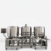 Prix d'usine Chaudière de brassage électrique 150L à trois cuves avec cuve de mouture et cuve de brassage à tourbillon pour brassage domestique