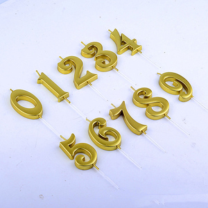 Nouvelles décorations de fête pour bébés filles et garçons : bougies numériques à paillettes, bougies d'anniversaire en forme de chiffres, décorations de gâteau, bougies artistiques - Product Image 4