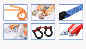 Nouvelle corde de remorquage cinétique double tressée de haute qualité TZ, 9 m de long, en plastique, pour remorquage d'urgence - Product Image 6