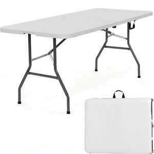 <span class=keywords><strong>Tavolo</strong></span> da <span class=keywords><strong>Campeggio</strong></span> Pieghevole Tipo <span class=keywords><strong>Valigetta</strong></span>, in Plastica Resistente, 6 Piedi, Portatile e Richiudibile per Picnic - Product Image 1
