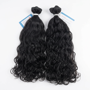 Extensions de cheveux humains naturels noirs vietnamiens bruts non traités, style ondulé naturel, en stock - Product Image 3