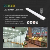 Prix d'usine intérieur Tube luminaire PC + bande d'aluminium lumière LED haute qualité 40W 60W 1.2m 1.5m 1.8m LED Slim Batten Light