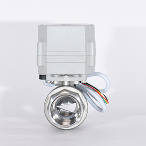 Vanne à bille en forme de V à 30 degrés DN20 en acier inoxydable, vanne proportionnelle électrique, signal analogique 4-20 mA, 3/4 pouces NPT BSP - Product Image 3
