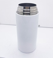 Gobelet de Sublimation Vierge Droit de 350 ml (12oz) avec Couvercle Basculant, Bouteille d'Eau en Acier Inoxydable pour Enfants, Tasse DIY à Sublimer
