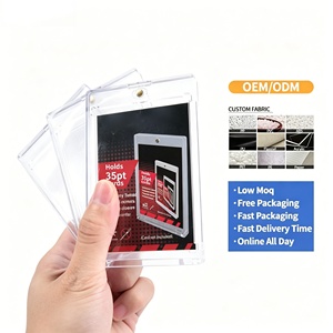 Porte-cartes magnétique FX 35PT One-Touch, coins diamantés, étui rigide transparent pour cartes de collection - Product Image 1