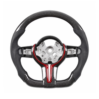 Volant en cuir et fibre de carbone pour BMW 320/525/F10/F30/F31/F32/F15/E90/F70/E71/F31/X5/X6/F01/F07/F20/F11/F22/F25/M3/M5/M4M2