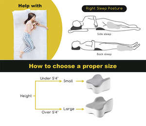 Almohada para Dormir de Lado, con Soporte Completo para Muslos y Rodillas, para una Separación de Rodillas Adecuada, Alinea la Columna Vertebral - Product Image 4