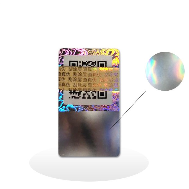 Customized 3D Hologram Stickers with QR Code and Scratch Layers