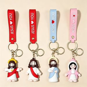 Portachiavi con Ciondolo a Forma di Gesù Cristo per Donne, Regalo Religioso Cristiano, Charm per Borse, Portachiavi per Auto e Scarpe - Product Image 1