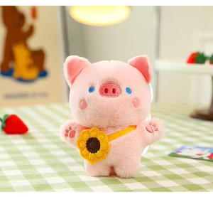 พวงกุญแจตุ๊กตาสัตว์การ์ตูนน่ารัก หมู หมี กระต่าย ของเล่นตุ๊กตาห้อยกระเป๋า  ขายส่งแบบถุงตาข่าย สำหรับทุกเพศ - Product Image 4