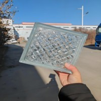 Brique de verre massif transparente en gros pour usine, 190x190x80mm, bloc d'isolation acoustique pour la construction de cloisons intérieures