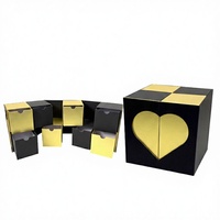 Boîte cadeau haut de gamme personnalisée avec inserts en éponge écologiques pour les soins de la peau, emballage de luxe en forme de cœur