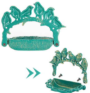 Cast Iron <strong>Wall</strong> Mounted <strong>Bird</strong> <strong>Feeder</strong> Cute <strong>Bird</strong> Decor Small Water Bath <strong>Wall</strong> Hanging Fence <strong>Mount</strong> <strong>Bird</strong> Bath <strong>Feeder</strong> - Product Image 5