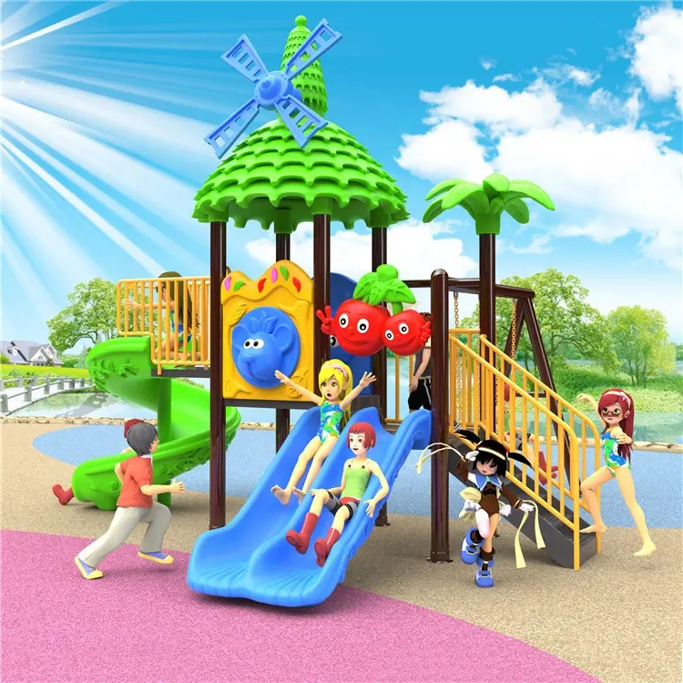Üretici güvenlik açık slayt ekipmanları ucuz açık oyun alanı slayt plastik açık çocuk oyun ekipmanı