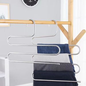 Multiple Functions for Hanging and Storage 5 Layers Multi-functional Clothes Hangers Non-slip Pant Storage <b>Rack</b> Cloth <b>Rack</b> - Product Image 2