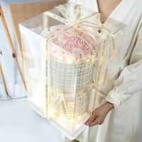 19 Roses Personnalisées en Fleurs de Savon pour la Saint-Valentin, Bouquets Cadeaux d'Anniversaire, Orchidées Glacées pour Épouse, Petite Amie