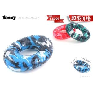 Yommy Pet Chew Toy <b>Ring</b> 14.5cm Camouflage Pattern Dog Toy - Product Image 1