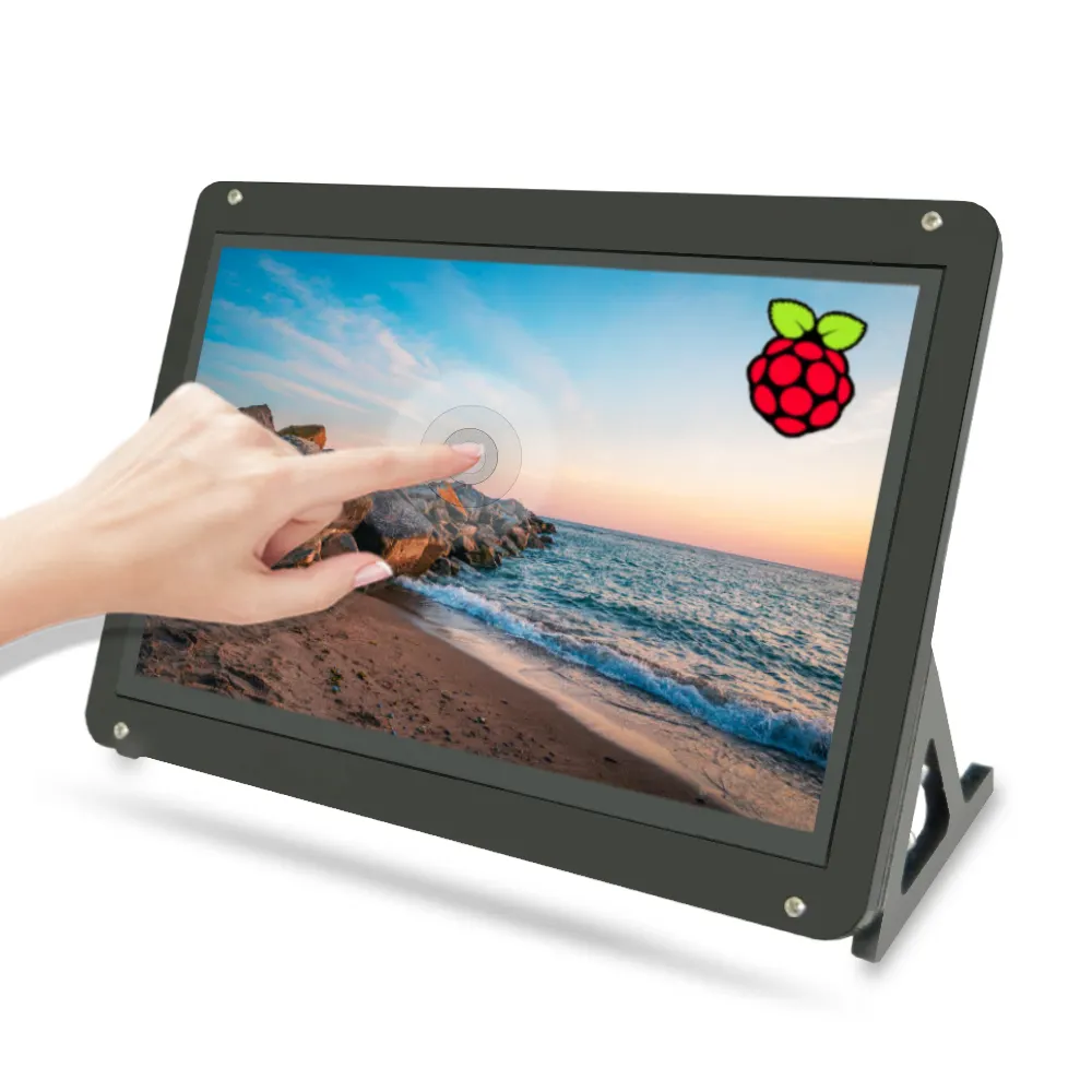 7 Inch LCD Monitor 1024x600 IPS TFT Raspberry Pi Touchscreen Monitor With Case, 7" Touch Screen Displays LCD Module