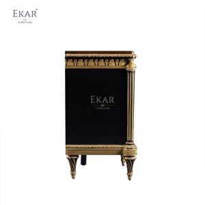 Consola Dorada con Diseño Floral de <span class=keywords><strong>Savoy</strong></span> |   Mueble de Entrada Clásico Americano de Lujo de EKAR FURNITURE - Product Image 5