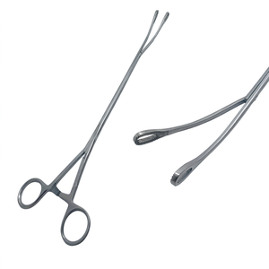 Tijeras VATS Foerster Curvas Izquierdas de 20 mm con Mordazas Ovaladas Dentadas de Acero Inoxidable, Eje de 10 mm, Instrumentos Cardiovasculares Aprobados por CE ISO - Product Image 1