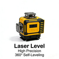 Niveau laser 4D JSPERFECT, nouveau niveau laser rotatif à 360° avec écran d'affichage