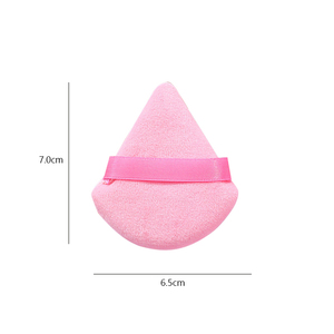Borla de Maquillaje Triangular de Terciopelo con Logotipo Personalizado, Borla de Algodón para Fijar Maquillaje, Herramienta Cosmética Suave para el Rostro - Product Image 3