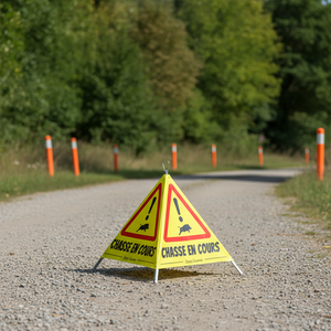 Segitiga Peringatan Tripod Reflektif 70cm dengan Stand Tripod yang Dapat Disesuaikan - Product Image 1