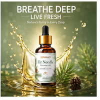 Huile Essentielle Naturelle d'Aiguilles de Sapin 100% Pure Distillée à la Vapeur Abies Sibirica pour Diffuseur d'Aromathérapie, Salle de Massage, Parfum d'Ambiance