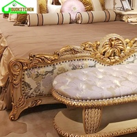 Lit Double en bois massif sculpté, confortable et de luxe, meuble de chambre à coucher, Villa et chambre principale, 1.8 mètres