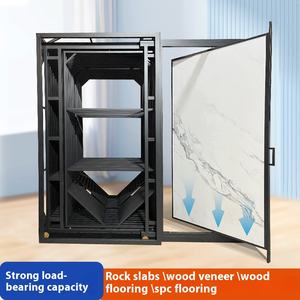 لوح حائط كبير من SPC خزانة سحب رأسية خشبية مع لوح صخري أرفف دوارة للسحب - Product Image 2