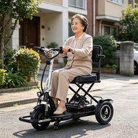 Scooter électrique pliable léger et portable de 500 W à 3 roues pour personnes âgées