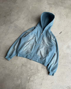 Sudadera con Capucha Estilo Urbano OEM&ODM, Algodón French Terry, Lavado Ácido, Vintage, Logotipo Personalizado, Oversize, Lavado a la Piedra, Efecto Desgastado por el Sol - Product Image 3