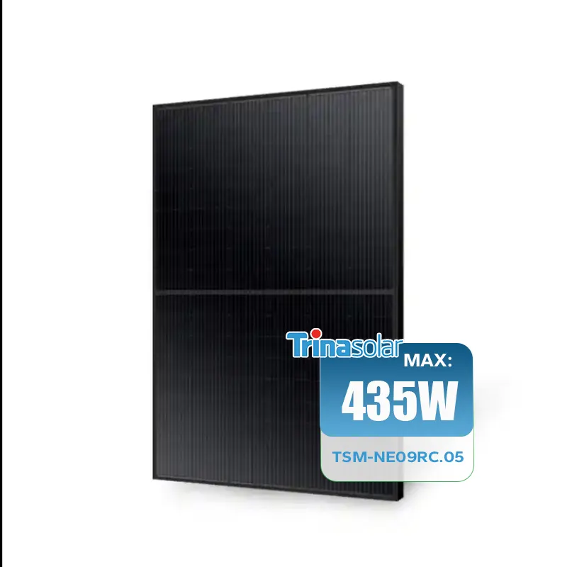 Módulo fotovoltaico solar Trina de alta calidad, tipo Vertex, tipo N, uso doméstico, panel solar bifacial de vidrio dual Trina, Todo Negro