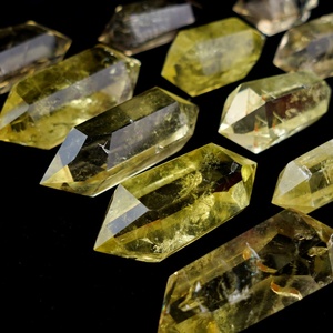 Cristal de Cuarzo Citrino Natural de Alta Calidad Pulido, Puntas Dobles de Cristal de Cuarzo Citrino en Venta - Product Image 4