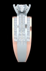 14K sólido dos tonos oro plata esterlina lujo boda Anillos De Compromiso mujeres joyería fina laboratorio cultivado 1 CT Diamante de alta calidad - Product Image 5