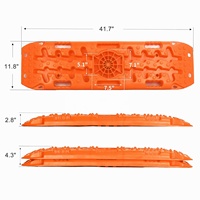 Tapis de piste de récupération 4x4 avec base de levage de cric, planches de traction de récupération tout-terrain 4WD pour la boue de sable et la neige