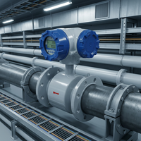 Débitmètre électromagnétique, adapté aux boues à haute concentration et aux fluides à faible conductivité