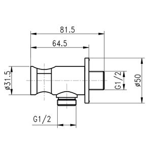 Kit de bandeau de bain rond 1/2 avec connecteur d'eau noire - Product Image 4