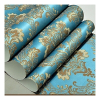 Papier peint moderne simple 3D abstrait géométrique à texture florale imperméable en rouleaux pour la décoration intérieure 0,53*9,5m de longueur