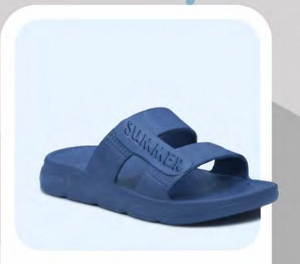 Sandali unisex in EVA con doppio cinturino, comodi, estivi, a punta aperta, slip-on, blu navy. - Product Image 4