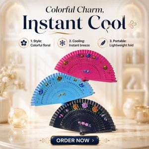QM Spain <b>Wooden</b> Double-sided Hollowing Folding Hand Fan Eco-Friendly Durable Wedding Custom Silk Screen Printed <b>Gift</b> - Product Image 5