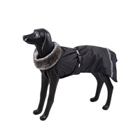 BlackDoggy fourrure cou chien vêtements manteau d'hiver veste pour animaux de compagnie garder au chaud pour la journée froide