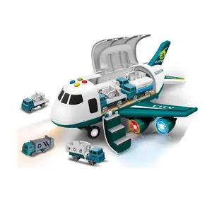 Boy Toys 1:64 Alloy Sanitation Truck Luft flugzeug modell, Trägheitsplastik-Modellflug zeuge mit Ton und Licht