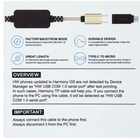 Câble original 2024 pour Harmony Tp, câble pour Huawei et dongle Chimera Pro Tool