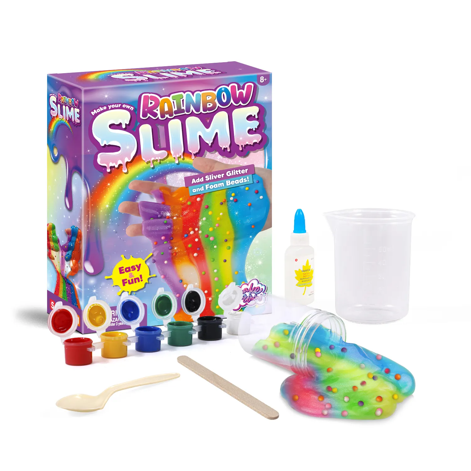 No tóxico respetuoso con el medio ambiente Playdough Slime Kid Toys para hacer tu propio Rainbowbarrel Slime Funny DIY Slime