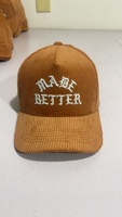 Casquette de baseball en velours côtelé à 5 panneaux, motif léopard 100 % personnalisable, broderie logo, style papa, chapeau de sport